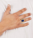 Gold Plated Sapphire Ring | 11 Grams
