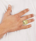 Mens Gold Plated Pinky Ring | 18.8 Grams