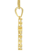 Mens Gold Plated Franco Chain & Cross Pendant | Appx. 13 Grams