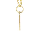 14K Gold Diamond Ladies Initial Heart Pendant Necklace