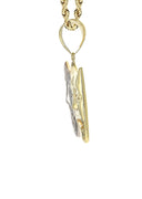 10K Yellow Gold Rope Chain & Gold Comedy & tragedy Masks Pendant | Appx. 15.1 Grams