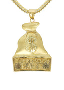 10K Yellow Gold Franco Chain & Gold Money Bag Pendant | Appx. 21.6 Grams