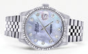 Mens Rolex Datejust Watch 16200  | 36Mm | Light Blue Mother of Pearl Dial | Jubilee Band