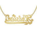 14K Ladies Heart Name Plate Necklace | Appx. 7.8 Grams