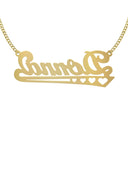 Ladies Diamond Cut Heart Name Plate Necklace | Appx. 7 Grams