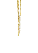 Ladies Diamond Cut Heart Name Plate Necklace | Appx. 7 Grams