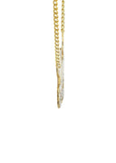 14K Ladies Diamond Cut Heart Name Plate Necklace | Appx. 7.9 Grams
