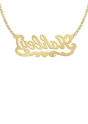 Ladies Diamond Cut Heart Name Plate Necklace | Appx. 9.1 Grams