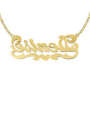Ladies Diamond Cut Heart Name Plate Necklace | Appx. 11.5 Grams