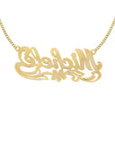 Ladies Diamond Cut Name Plate Necklace | Appx. 8.4 Grams