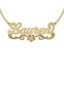 Ladies Diamond Cut Name Plate Necklace | Appx. 8.1 Grams