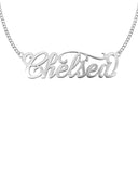 14K Ladies White Gold Name Plate Necklace | Appx. 8.6 Grams