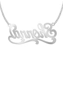 14K Ladies White Gold Name Plate Necklace | Appx. 7.6 Grams