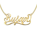 14K Ladies Plain Gold Name Plate Necklace | Appx. 7.7 Grams