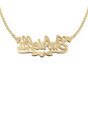 Ladies Two Tone  Name Plate Necklace | Appx. 9.8 Grams