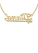 Ladies Plain Gold Name Plate Necklace | Appx. 6.4 Grams