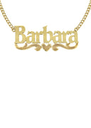 Ladies Diamond Cut Name Plate Necklace | Appx. 7.5 Grams