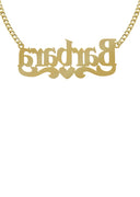 Ladies Diamond Cut Name Plate Necklace | Appx. 7.5 Grams