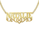 Ladies Diamond Cut Name Plate Necklace | Appx. 7.5 Grams