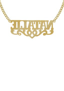 Ladies Diamond Cut Name Plate Necklace | Appx. 7.5 Grams