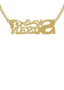 Ladies Name Diamond Cut Name Plate Necklace | Appx. 10.5 Grams