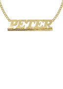 Ladies Diamond Cut Name Plate Necklace | Appx. 7.4 Grams