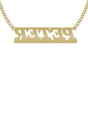 Ladies Diamond Cut Name Plate Necklace | Appx. 7.4 Grams