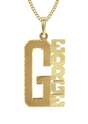 Ladies Big Letter Name Plate Necklace | Appx. 7.9 Grams
