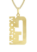 Ladies Big Letter Name Plate Necklace | Appx. 7.9 Grams