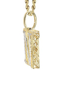 Diamond 10K Yellow Gold Letter "N" Necklace | Appx. 15.4 Grams