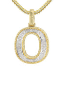 Diamond 10K Yellow Gold Letter "O" Necklace | Appx. 13.8 Grams