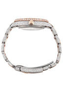 Diamond Rose Gold Iced Out Rolex Datejust 41 | 25 Carats Of Diamonds | Custom Full Diamond Arabic Dial | Oyster Band