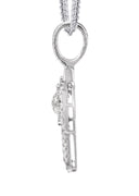 14K White Gold Diamond Hamsa Necklace | 1.25 Carats
