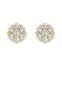 Mens Stud Diamond Earrings | 0.87 Carats 14K Yellow Gold