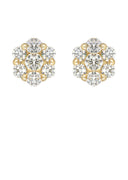 Mens Stud Diamond Earrings | 1.7 Carats 14K Yellow Gold