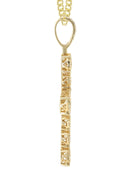 14K Yellow Gold Diamond Cross Necklace | 4.5 Carats