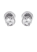 Mens Stud Diamond Earrings | 0.6 Carats 14K White Gold