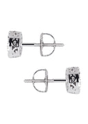 Mens Stud Diamond Earrings | 0.6 Carats 14K White Gold