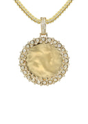14K Yellow Gold Diamond Round Picture Pendant Necklace | 0.63 Carats | Appx. 16 Grams