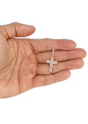 14K Rose Gold Diamond Cross Necklace | 0.98 Carats