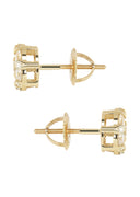 Mens Stud Diamond Earrings | 1.25 Carats 14K Yellow Gold