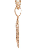 14K Rose Gold Diamond Round Picture Pendant Necklace | 3.85 Carats | Appx. 13 Grams