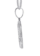 14K White Gold Diamond Round Picture Pendant Necklace | 4.25 Carats | Appx. 21 Grams