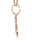 14K Rose Gold Diamond Round Drip Picture Pendant Necklace | 1.4 Carats | Appx. 16 Grams