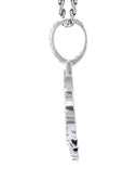 14K White Gold Diamond Round Drip Picture Pendant Necklace | 1.4 Carats | Appx. 16 Grams