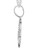 14K White Gold Diamond Round Drip Picture Pendant Necklace | 2.5 Carats | Appx. 21.9 Grams