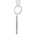14K White Gold Diamond Dog Tag Picture Pendant Necklace | 1.35 Carats | Appx. 16 Grams