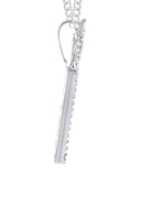 14K White Gold Diamond Crown Dog Tag Picture Pendant Necklace | 1.4 Carats | Appx. 17.2 Grams
