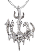 14K White Gold Diamond Drip Allah Necklace | 2.35 Carats