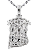 14K White Gold Diamond Jesus Head Necklace | 2.85 Carats